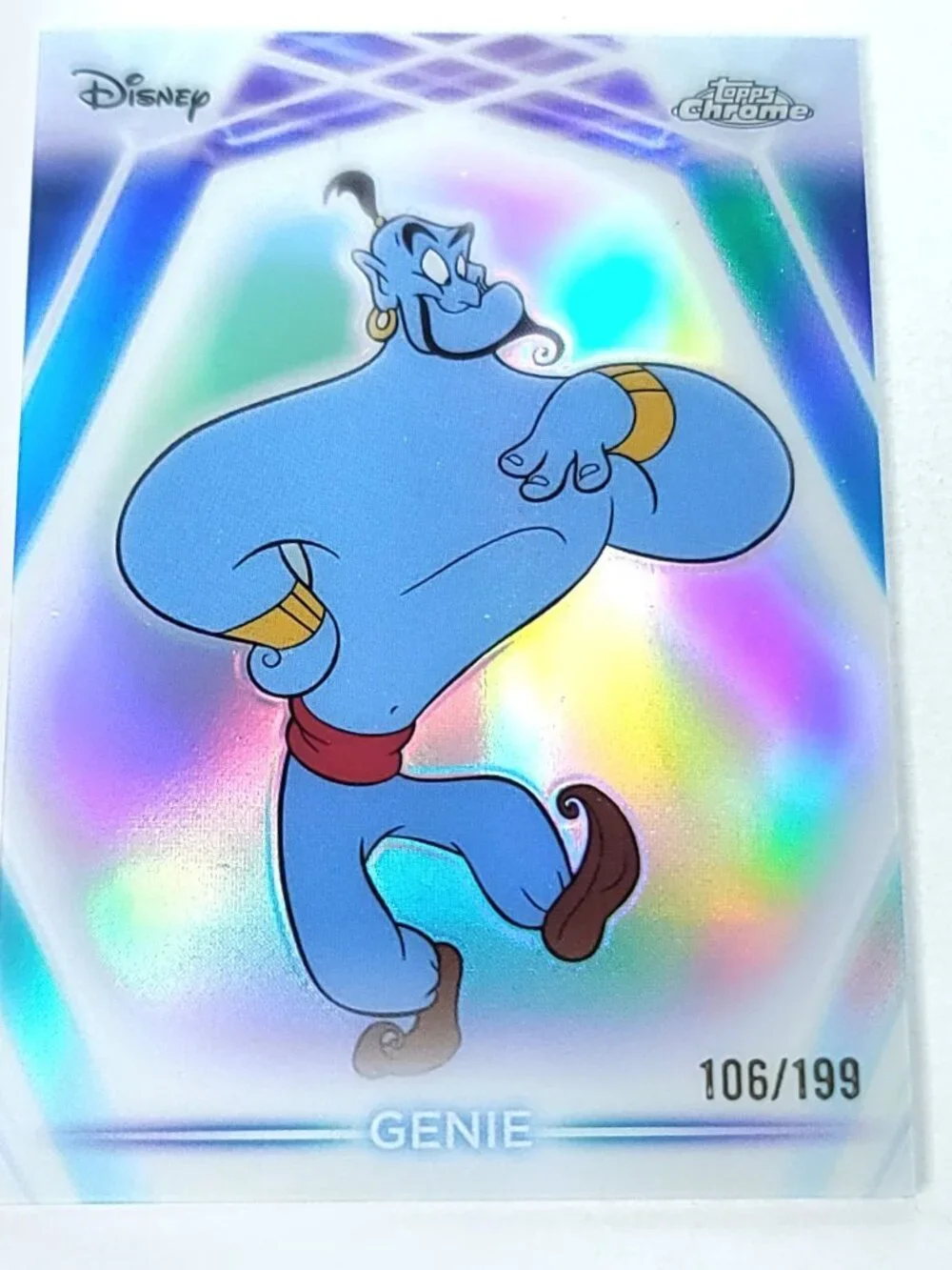 Genie Topps 2026 Disney Neon Holo Chrome Refractor Limited 106/199 CNE